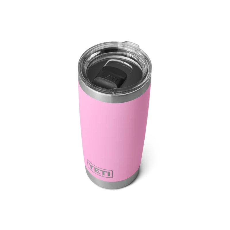 Power Pink | YETI Rambler 20oz With Magslider Lid. Top View.