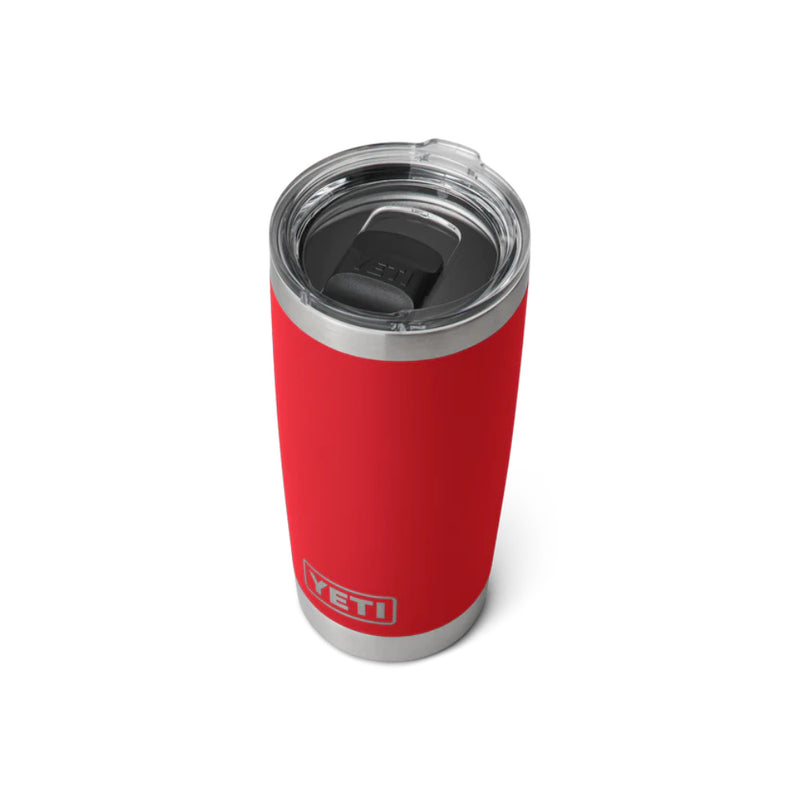 Rescue Red | YETI Rambler 20oz With Magslider Lid. Top View.