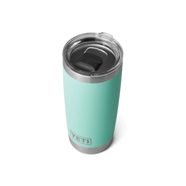 Seafoam | YETI Rambler 20oz With Magslider Lid Image Showing Top View.