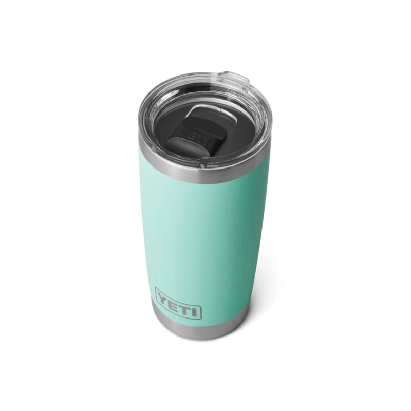 Seafoam | YETI Rambler 20oz With Magslider Lid. Top View.