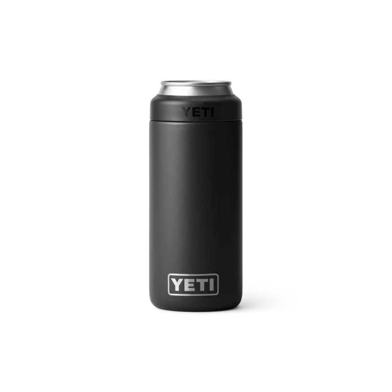 Black | YETI Rambler 250ml Colster Slim. Front View.