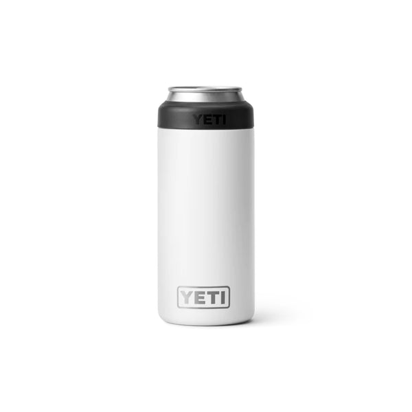 White | YETI Rambler 250ml Colster Slim. Front View.