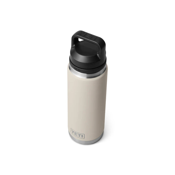 Cape Taupe | YETI Rambler 260z Bottle With Chug Cap Image Showing Top View With Cap On.
