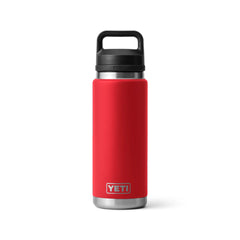 Rescue Red | YETI Rambler 26oz Bottle with Chug Cap. Front View.