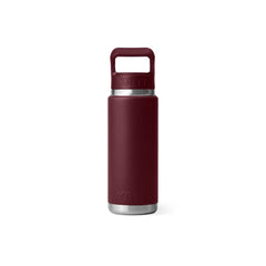 Wild Vine Red | YETI Rambler 26oz Bottle With Straw Lid Image Showing Back View.
