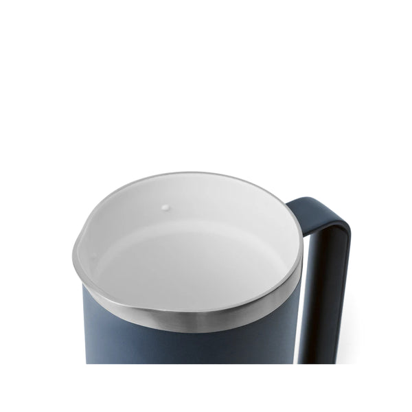 Navy | YETI Rambler French Press Image Showing Close Up Top View, With Lid Off.