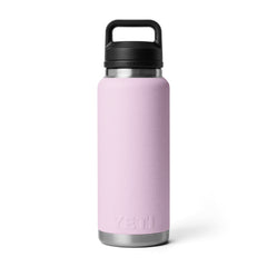 Cherry Blossom | YETI Rambler 36oz Bottle With Chug Cap Image Showing Back View.