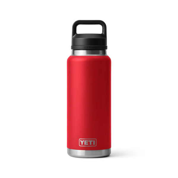 Rescue Red | YETI Rambler 36oz Bottle With Chug Cap Image Showing No Logos Or Titles.
