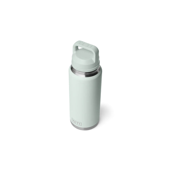 Ridgeline | YETI Rambler 36oz Bottle With Chug Cap Image Showing Angled Top View, Cap On.