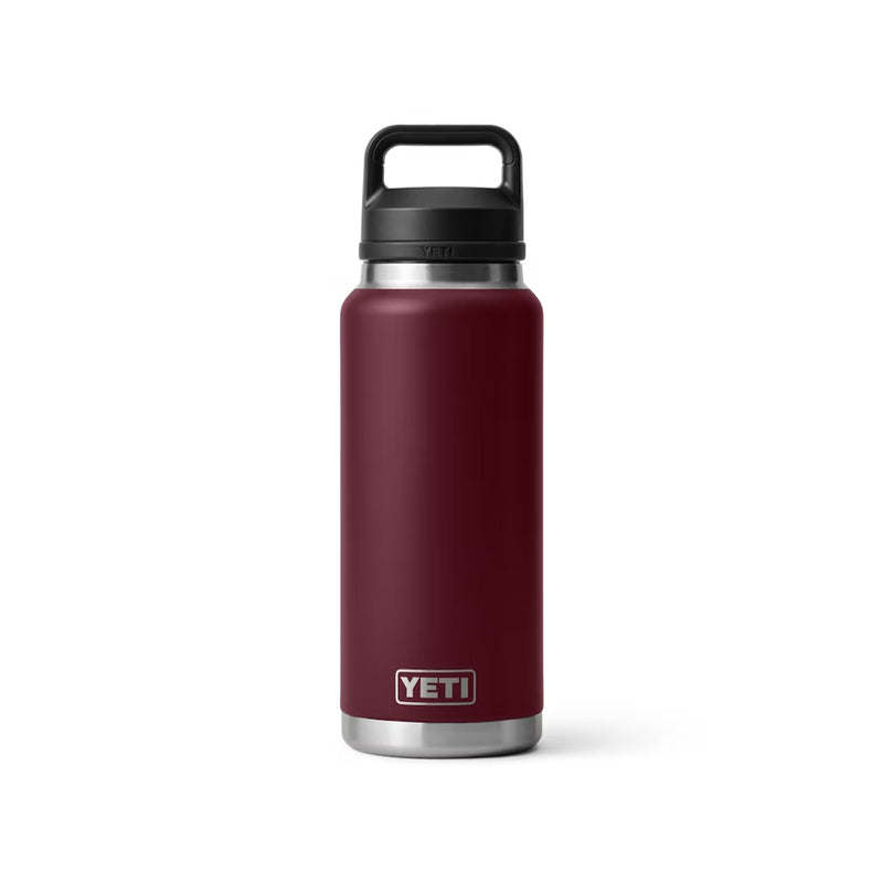 Wild Vine Red | YETI Rambler 36 Bottle With Chug Cap Image Showing Front Of Bottle.