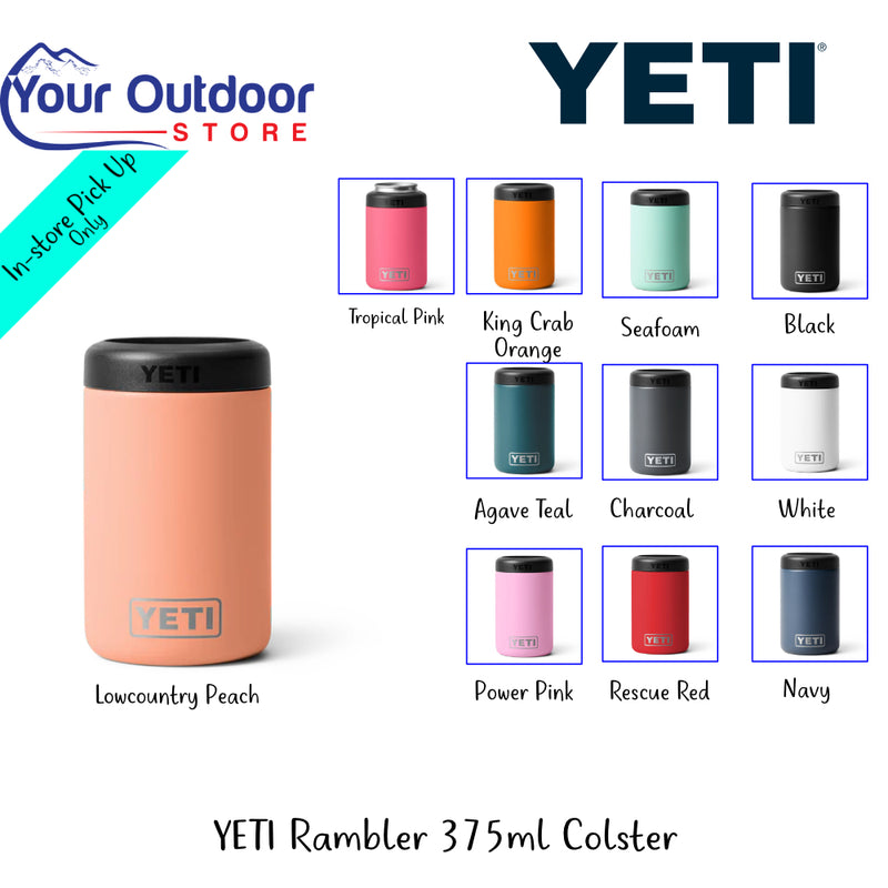 YETI Rambler 375ml Colster | Hero Image Showing All Logos, Titles And Variants.