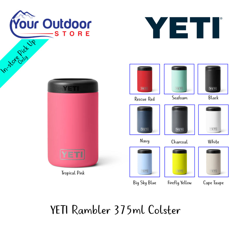 YETI Rambler 375ml Colster | Hero Image Showing All Logos, Titles And Variants.