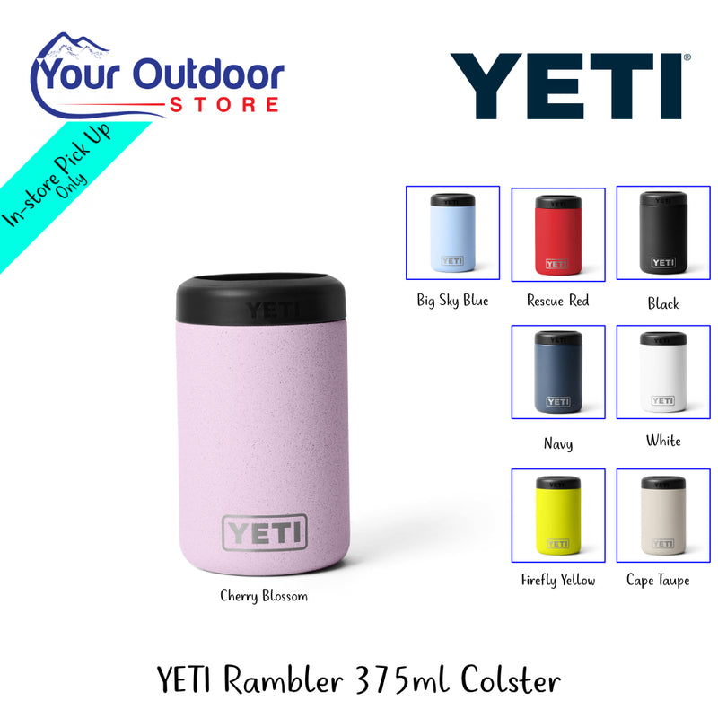 YETI Rambler 375ml Colster | Hero Image Showing All Logos, Titles And Variants.