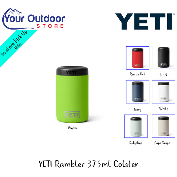 YETI Rambler 375ml Colster | Hero Image Showing All Logos, Titles And Variants.