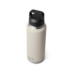 Cape Taupe | YETI Rambler 46oz Bottle With Chug Cap Image Showing Top View.