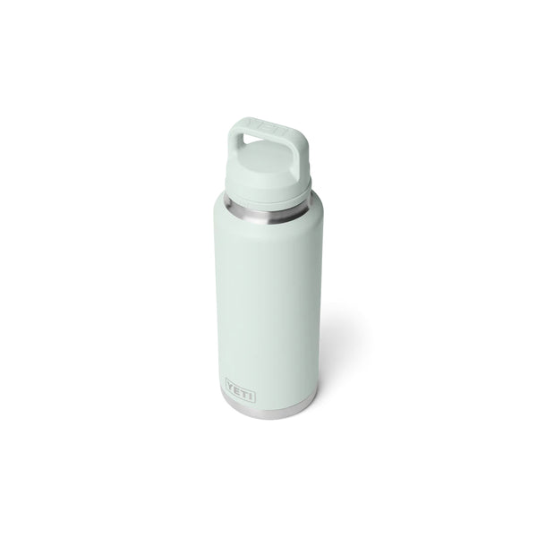 Ridgeline  YETI Rambler 46oz Bottle With Chug Cap Image Showing Angled Top View.