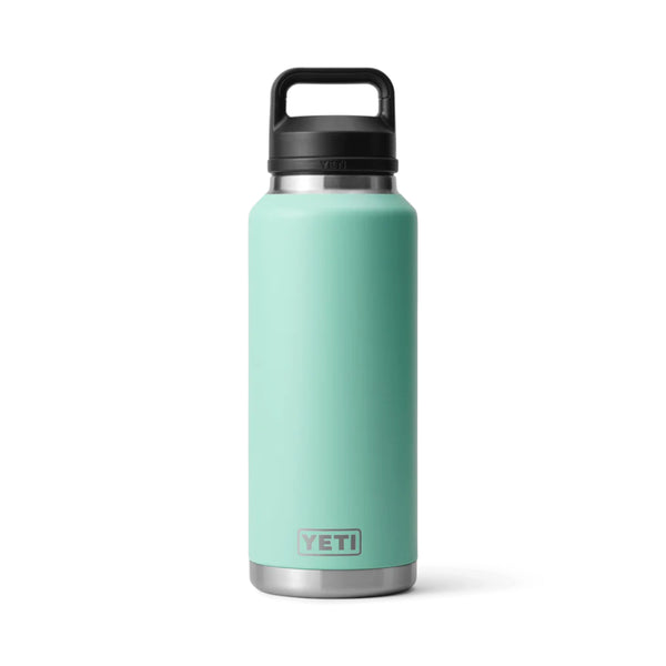 Seafoam | YETI Rambler 46oz Bottle with Chug Cap Image Showing No Logos Or Titles.
