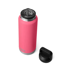Tropical Pink | YETI Rambler 46oz Bottle With Chug Cap Image Showing Cap Off.