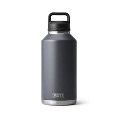 Charcoal | YETI Rambler 64oz Bottle With Chug Cap. Front View.