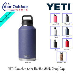 YETI Rambler 64oz Bottle With Chug Cap | Hero Image Sowing All Logos, Titles And Variants.