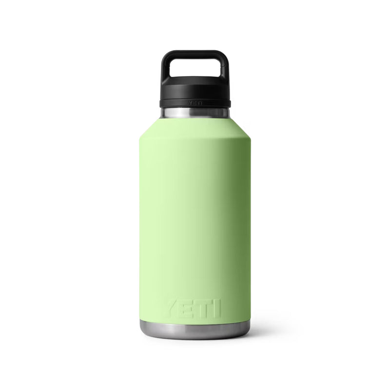 Key Lime | YETI Rambler 64oz Bottle With Chug Cap Image Showing Back View Of Bottle.