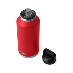 Rescue Red | YETI Rambler 64oz Bottle With Chug Cap Image Showing Top View With Cap Off.