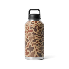Wetlands Camo | YETI Rambler 64oz Bottle With Chug Cap Image Showing Back View.
