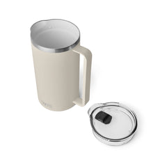 Cape Taupe | YETI Rambler 64oz Pitcher Image Showing Angled Top View, Lid Off.