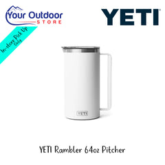 YETI Rambler 64oz Pitcher | Hero Image Showing All Logos And Titles.