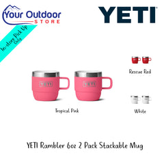 YETI Rambler 6oz 2 Pack Stackable Mug | Hero Image Showing All Logos, Titles And Variants.