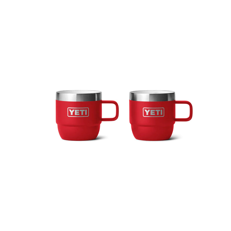 Rescue Red | YETI Rambler 6oz 2 Pack Stackable Mug Image Showing Front View, No Logos Or Titles.