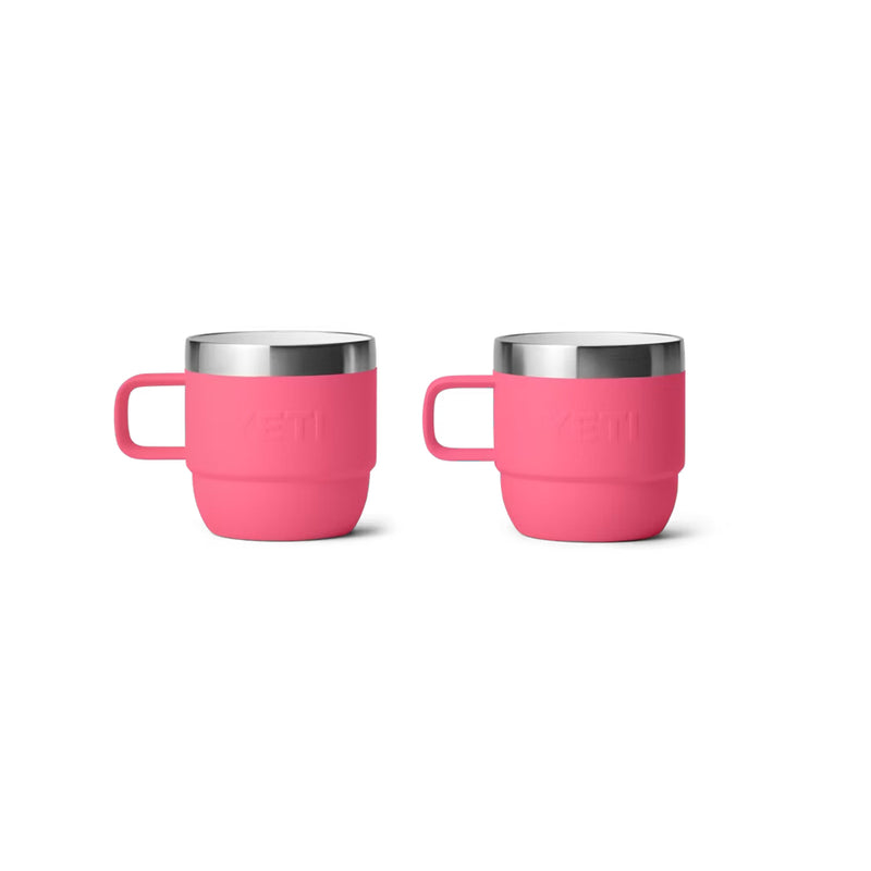 Tropical Pink | YETI Rambler 6oz 2 Pack Stackable Mug Image Showing Back View.