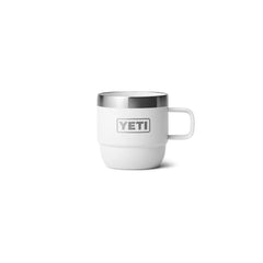 White | YETI Rambler 6oz 2 Pack Stackable Mug Image Showing Front View.