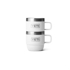 White | YETI Rambler 6oz 2 Pack Stackable Mug Image Sowing Mugs Stacked.