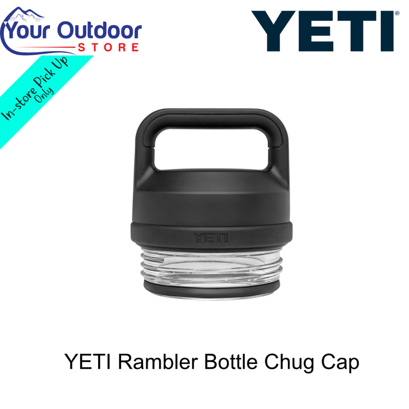 YETI Rambler Bottle Chug Cap | Hero Image Showing Logos And Titles.