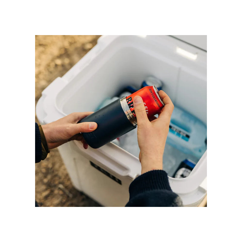 YETI Rambler Colster 355ml Slim Can Cooler | Image Showing A Can Being Inserted To Colster.