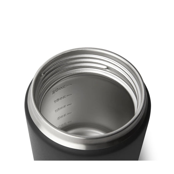 24oz/Black | YETI Rambler Insulated Food Jar Image Showing  Top View, Lid Off.