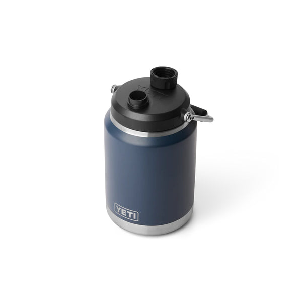 Navy | YETI Rambler Half Gallon Jug 2.0 Image Showing Top View, With Cap Off.