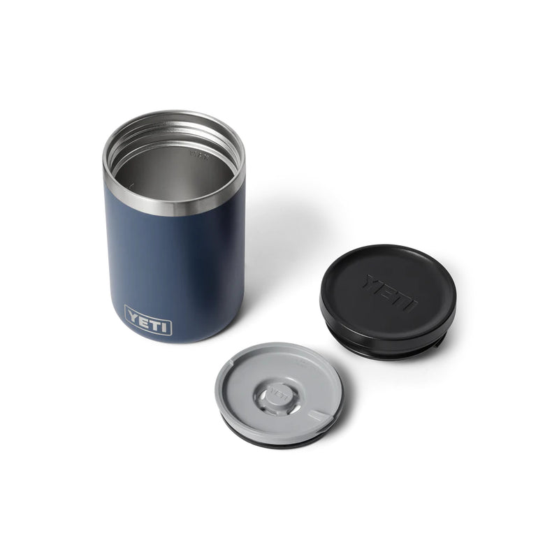 Navy | YETI Rambler Insulated Food Jar Image Showing Top View, With Lids Off.