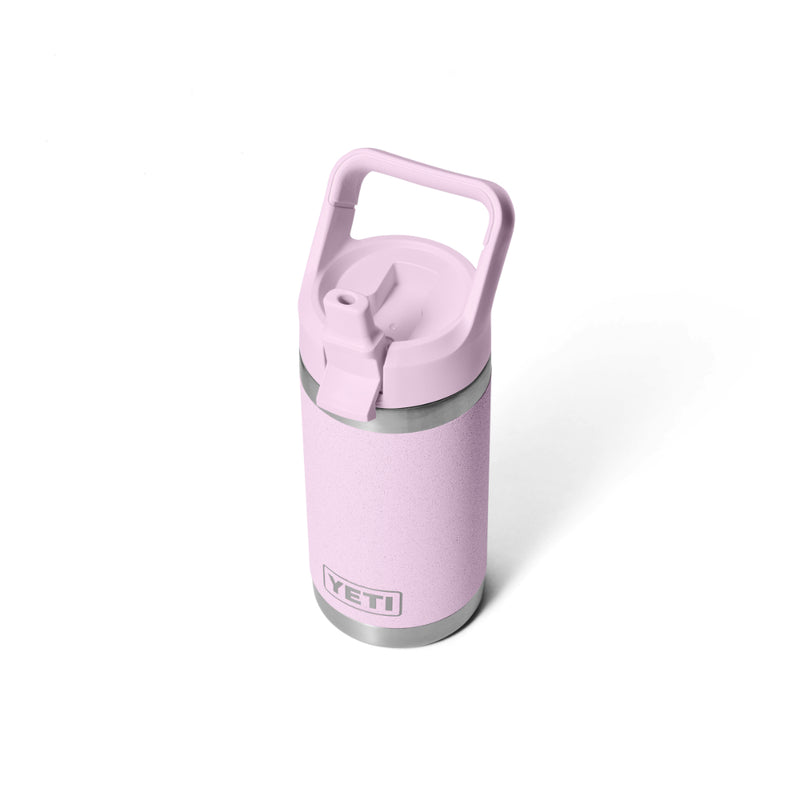 Cherry Blossom | YETI Rambler Jr 12oz Kids Bottle Image Showing Top View, With Straw Up.