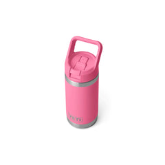 Harbor Pink | YETI Rambler Jr 12oz Kids Bottle. Top View. 