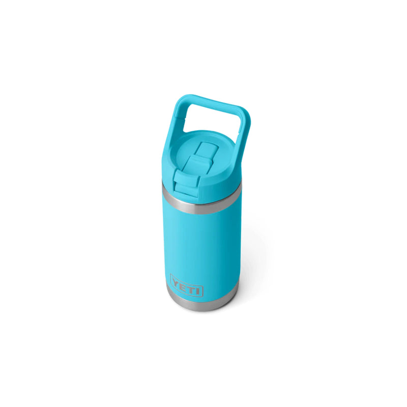 Reef Blue | YETI Rambler Jr 12oz Kids Bottle. Top View.