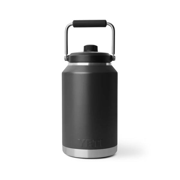 Black | YETI Rambler One Gallon Jug 2.0 Image Showing Back View.
