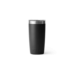 Black | YETI Rambler R10 Tumbler Image Showing Back View.