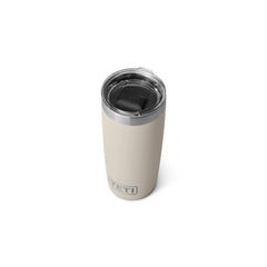 Cape Taupe | YETI Rambler R10 Tumbler  Image Showing Top View Of The Magslider Lid.