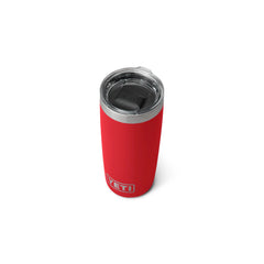 Rescue Red | YETI Rambler R10 Tumbler Image Showing Top View Of The Magslider Lid.