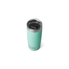 Seafoam | YETI Rambler R10 Tumbler Image Showing Top View Of The Magslider Lid.