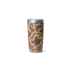 Wetlands Camo | YETI Rambler R10 Tumbler Image Showing Back View.