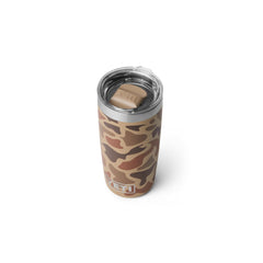 Wetlands Camo | YETI Rambler R10 Tumbler Image Showing Top View Of Magslider Lid.