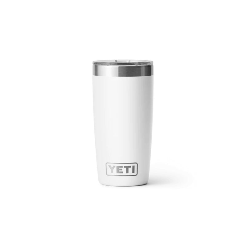 White |YETI Rambler R10 Tumbler Image Showing No Logos Or Titles.